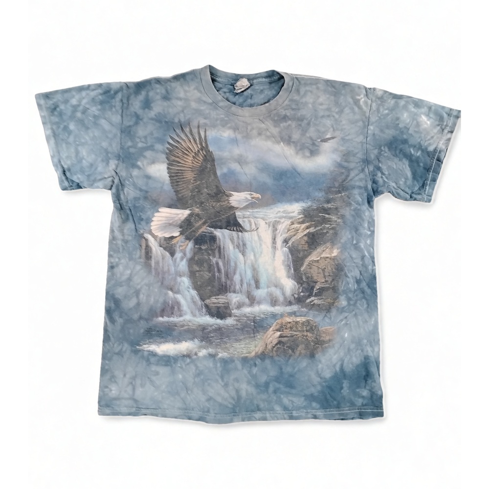 Grunge Streetwear The Mountain Eagle Waterfall Tie Dye Tee Vintage 90s Sz M